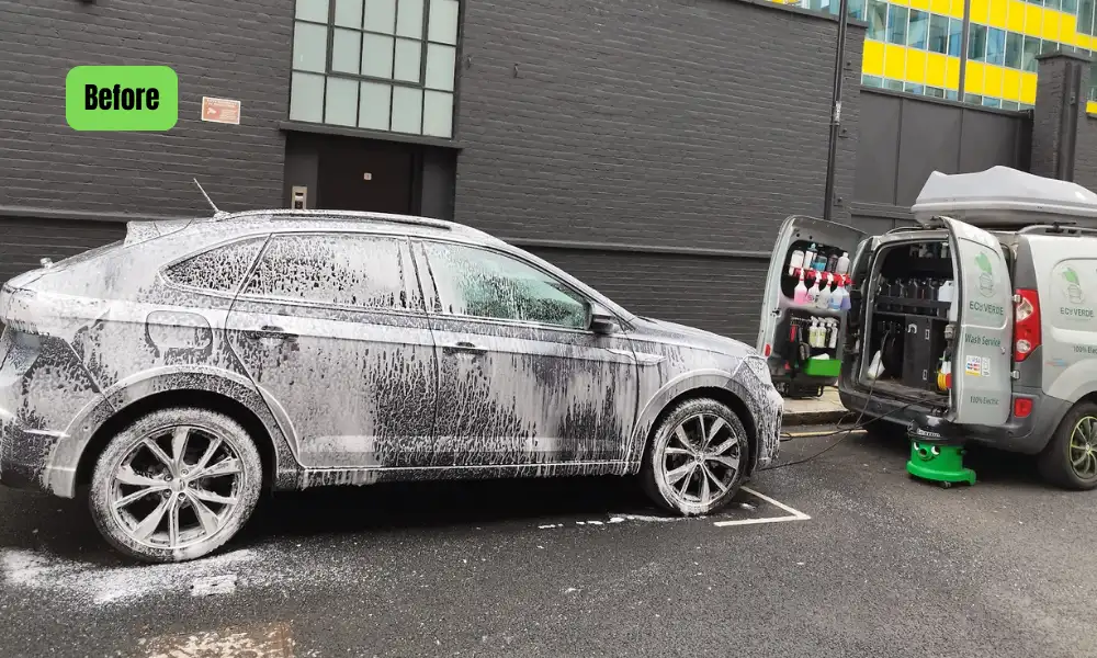 Before car wash at Tower Bridge london