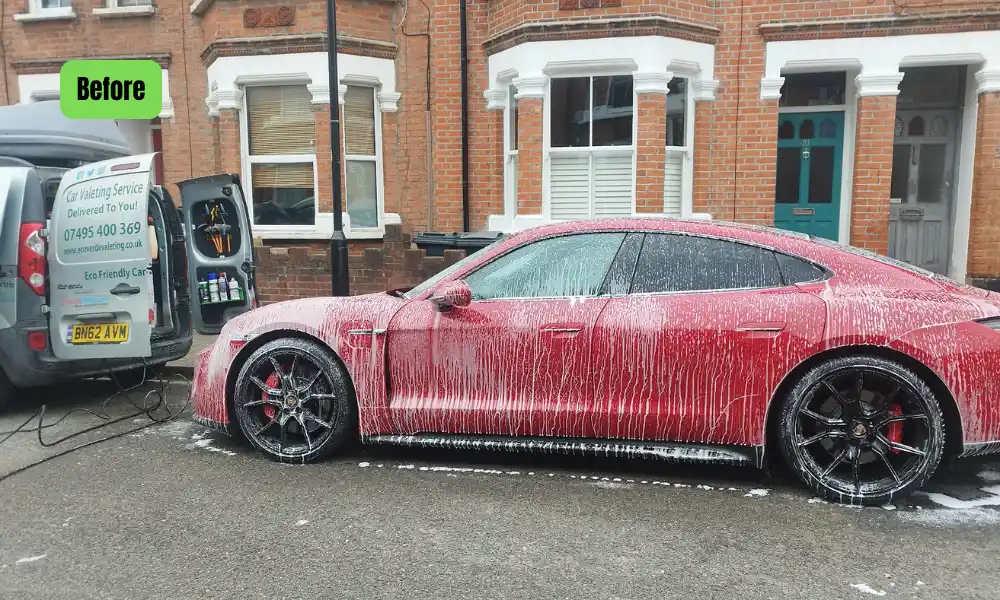 Mobile Car Valeting 8 Red car wash before london